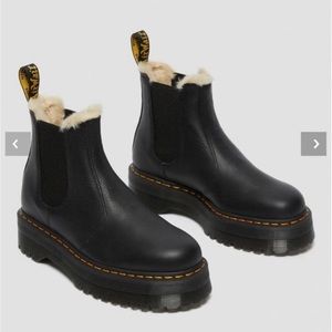 Dr. Martens Faux Fur Lined Platform Chelsea Boots
